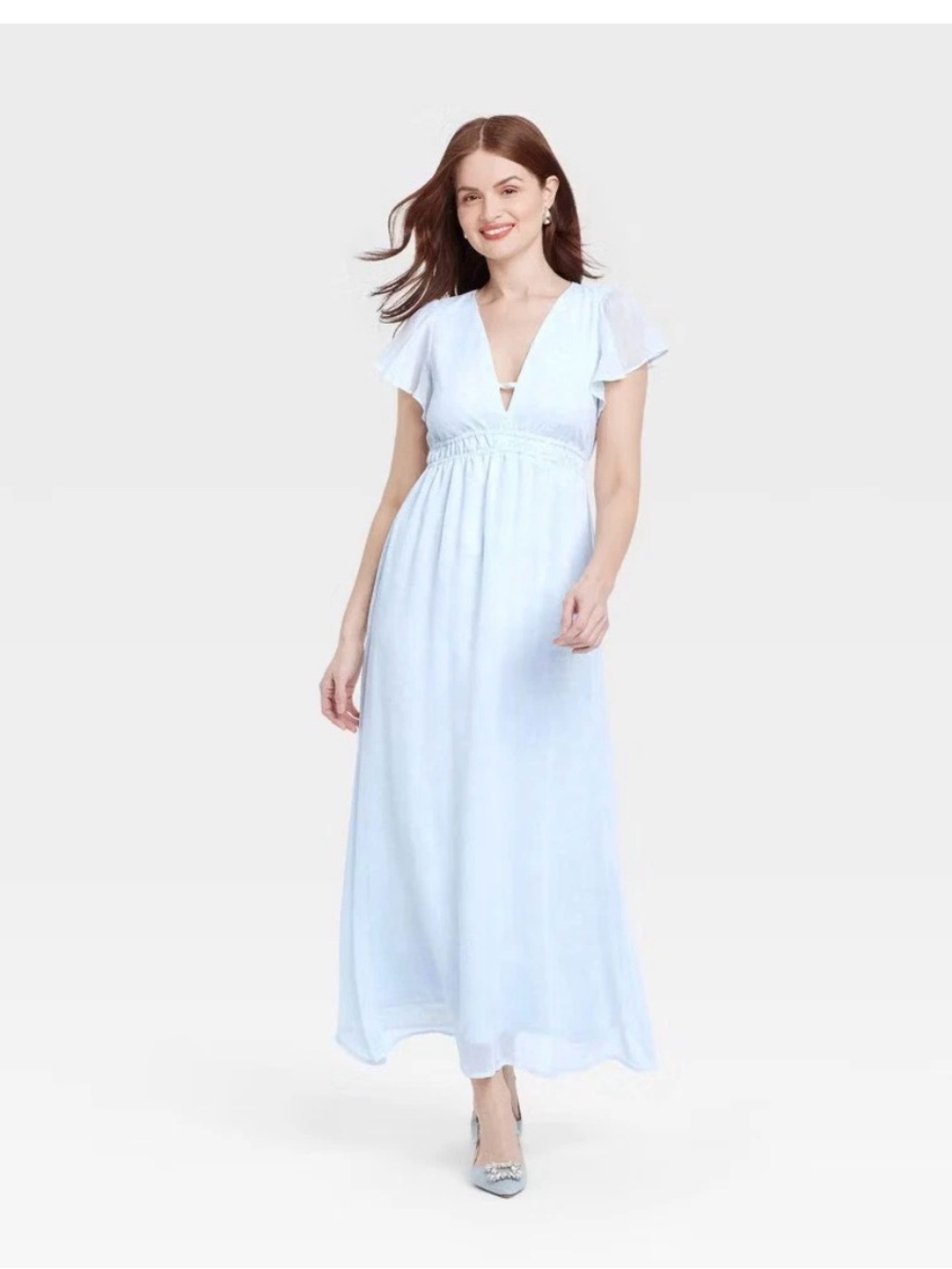 🌸NWT A NEW DAY BLUE DOLMAN STYLE MAXI DRESS SIZE X-SMALL🌸